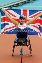 Hannah Cockcroft wins the T34 100 metres the Glasgow Diamond League. Photo: David T. Hewitson/Sports for All Pics